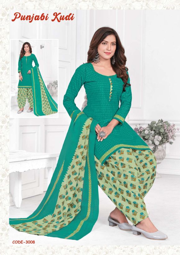 Madhav Punjabi Kudi 3 Ready Made Regular Wear Cotton Printed Ready Made Dress Collection